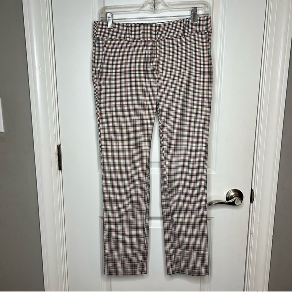 Loft Slim Fit Multi Colored Plaid Pants - Picture 1 of 7